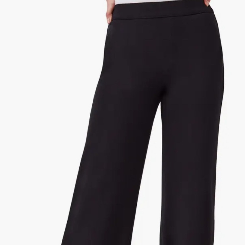 Spanx wide leg ponte pants.